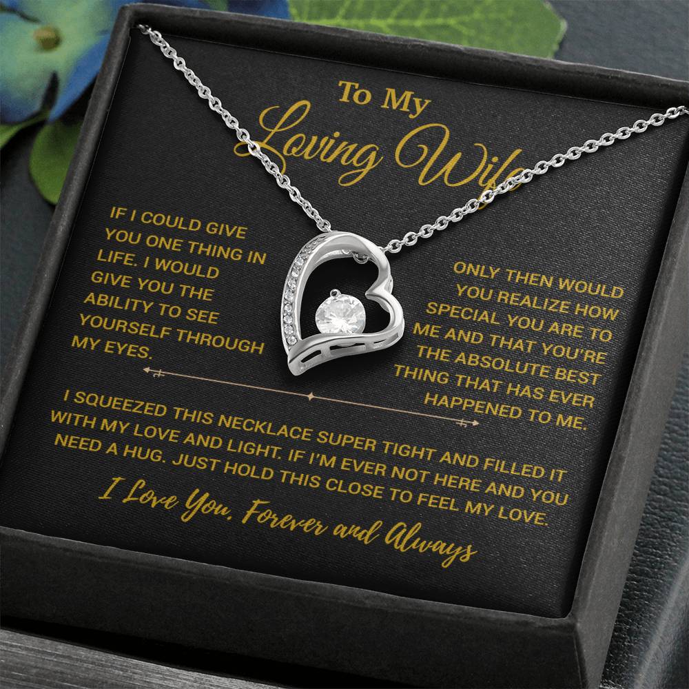 To My Loving Wife Necklace, Vanlentines Gifts For Women, Anniversary Gift For Wife