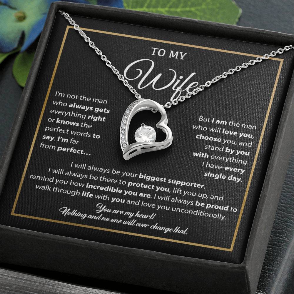 To My Wife Necklace, Gift For Wife, Anniversary Gift For Wife, Necklace For Wife 5_1_Black