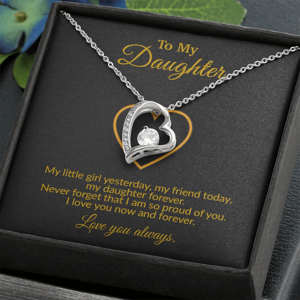 To My Daughter Necklace, Gift for Daughter from Mom, Mother Daughter Necklace