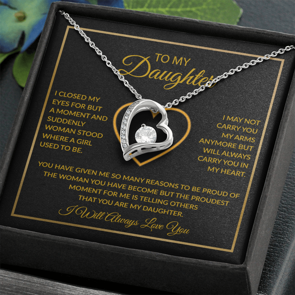 To My Daughter Necklace, Gift for Daughter from Dad, Daughter Father Necklace 27_11_Gold