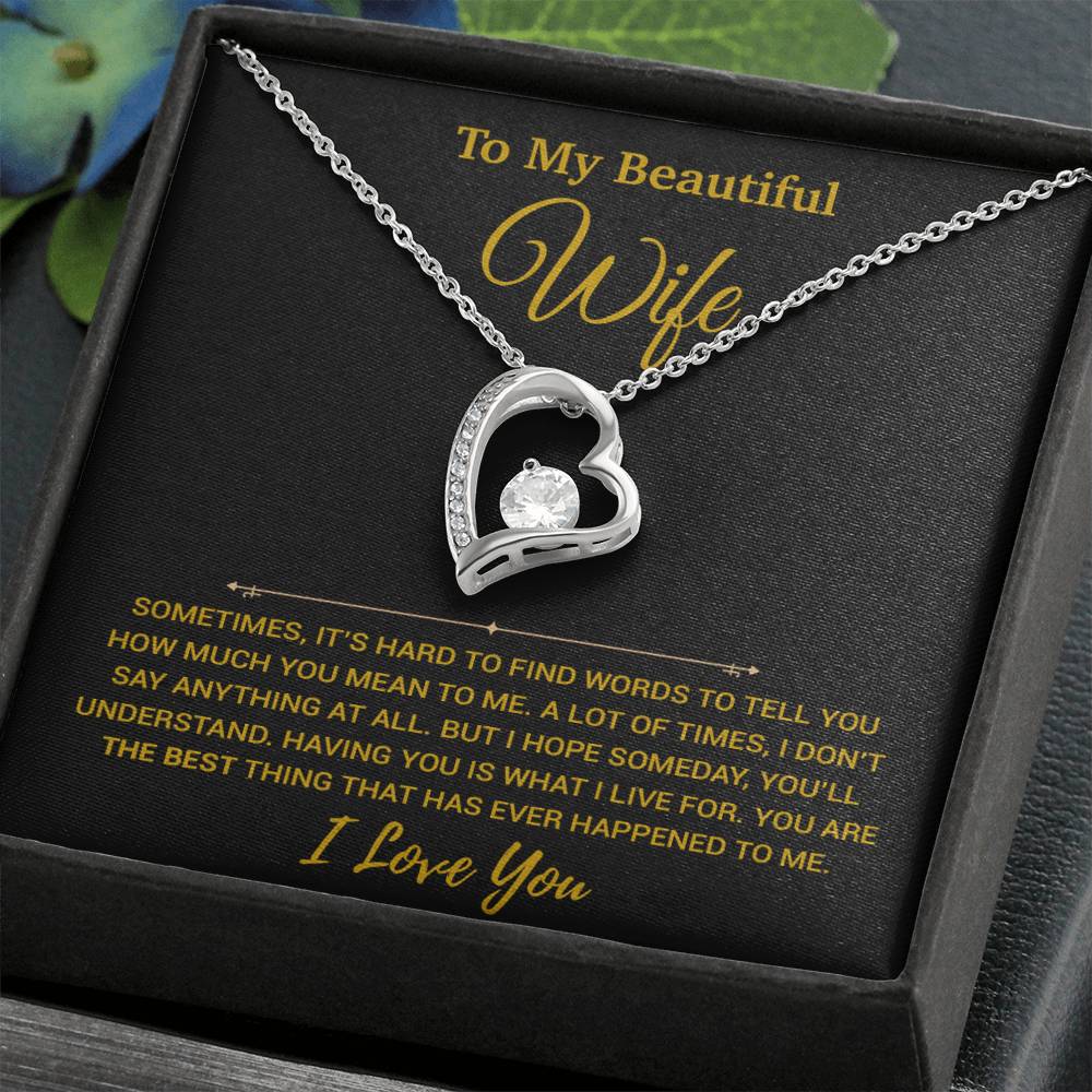 To My Wife Necklace, Christmas Gifts For Women, Anniversary Gift For Wife 19_11_Gold