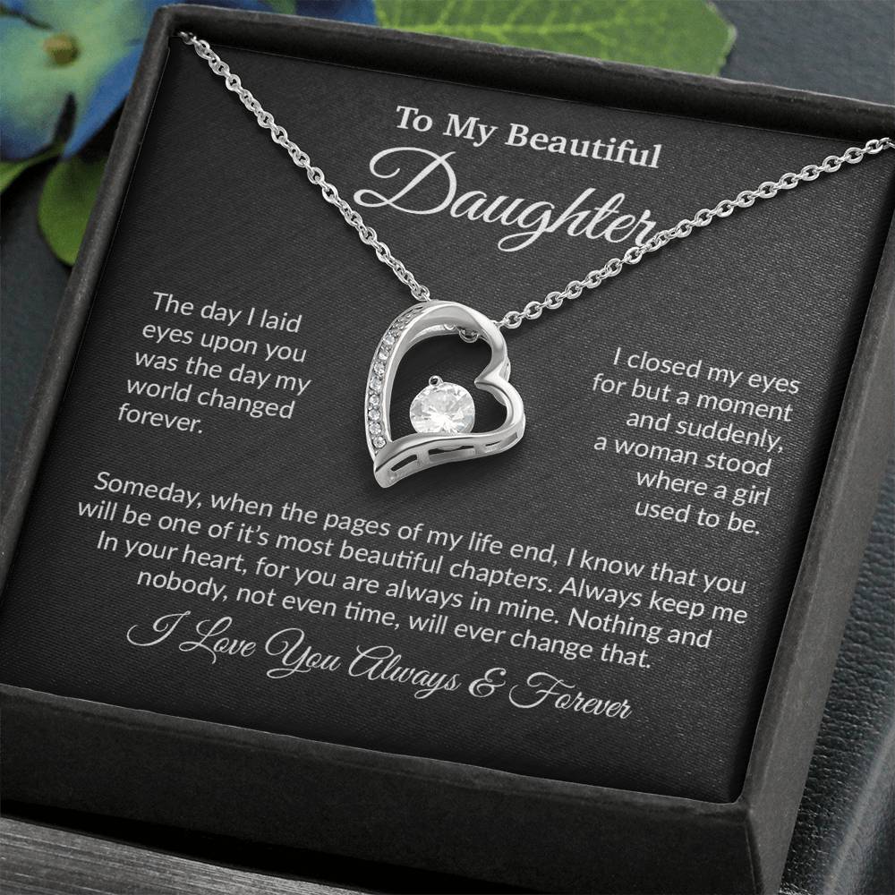 To My Daughter Necklace, Daughter Mother Necklace, Daughter Gift From Mom 8_11_Black