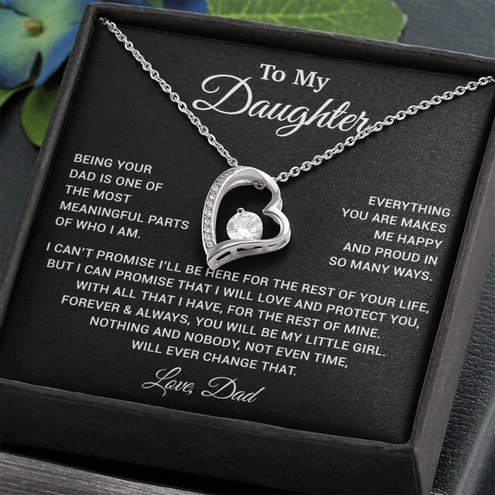 To My Daughter Necklace, Gift for Daughter from Dad, Father Daughter Necklace