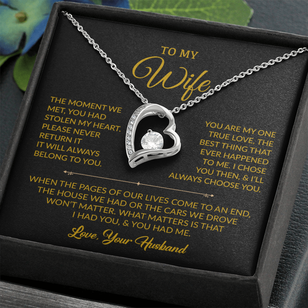 To My Wife Necklace, Gift For Wife, Anniversary Gift For Wife, Necklace For Wife