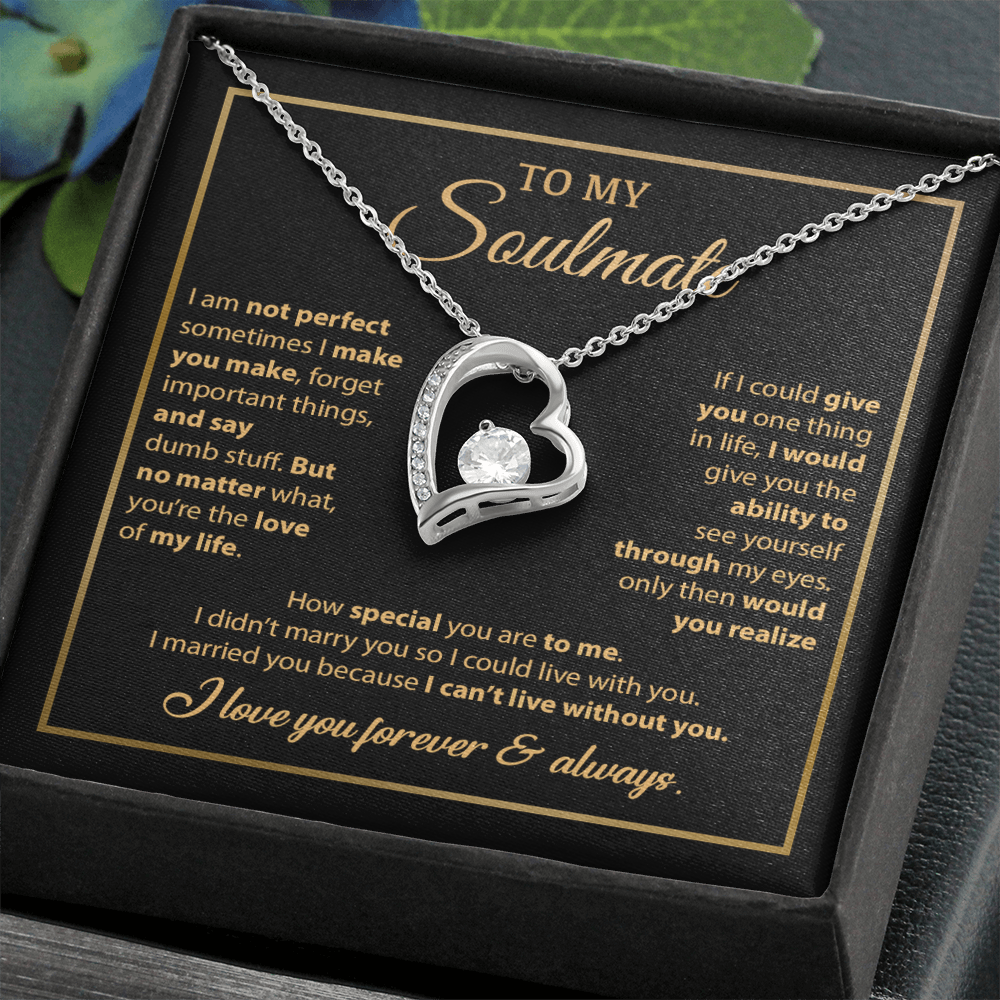 To My Soulmate Necklace, Gift For Wife From Husband, Valentines Gift For Wife 8_2_Gold