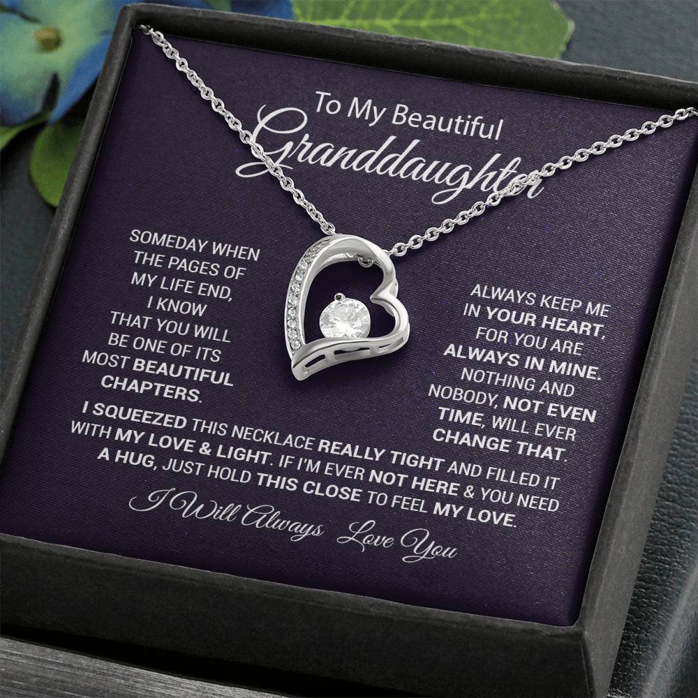 To My Granddaughter Necklace, Gift For Granddaughter, Christmas Gift
