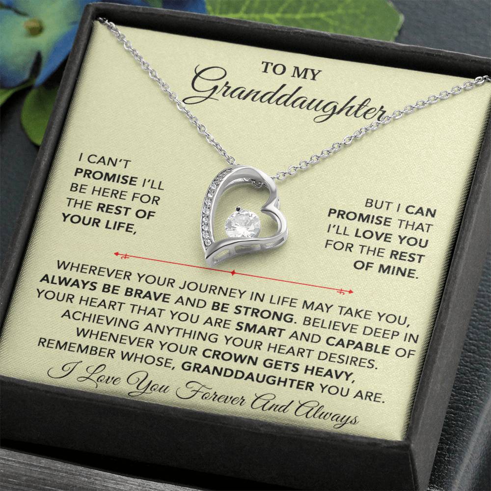 To My Granddaughter Necklace, Granddaughter Gift from Grandpa, Christmas Gift 28_9_Gold