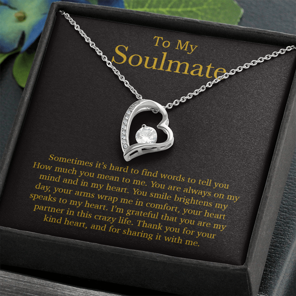 To My Soulmate Necklace, Valentines Day Gift, Soulmate Gifts, Birthday Gifts_Gold