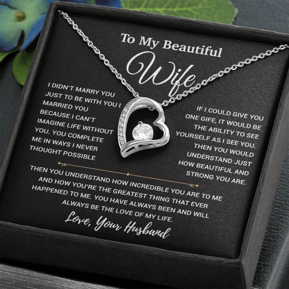 To My Wife Necklace, Christmas Gifts For Women, Anniversary Gift For Wife 11_9_Black