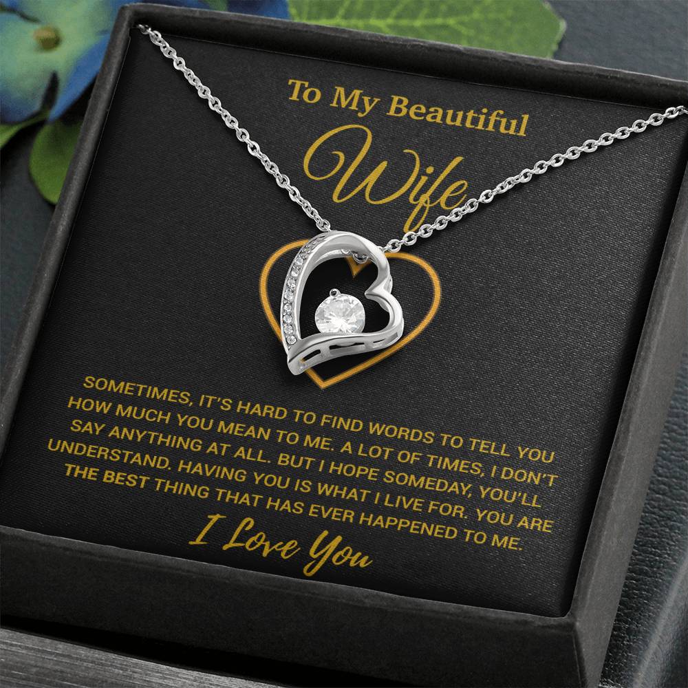 To My Wife Necklace, Christmas Gifts For Women, Anniversary Gift For Wife 22_11_Gold