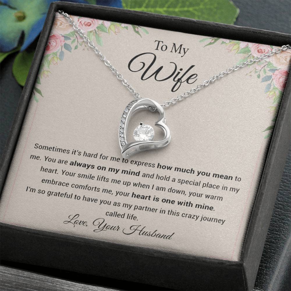 To My Wife Necklace, Wife Christmas Gift, Birthday Gift, Jewelry For My Wife