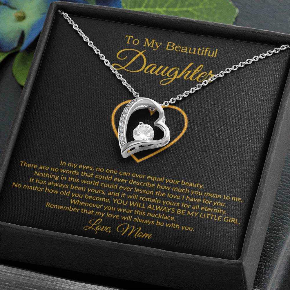 To My Daughter Necklace, Gift For Daughter From Mom, Daughter Mother Necklace 21_7_Gold