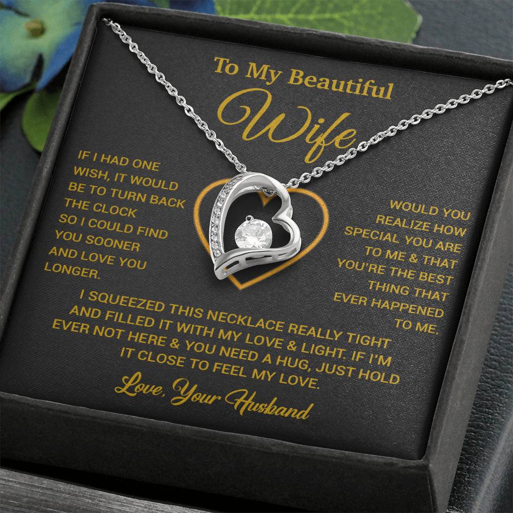 To My Wife Necklace, Gift For Wife, Anniversary Gift For Wife, Necklace For Wife 28_5_Gold