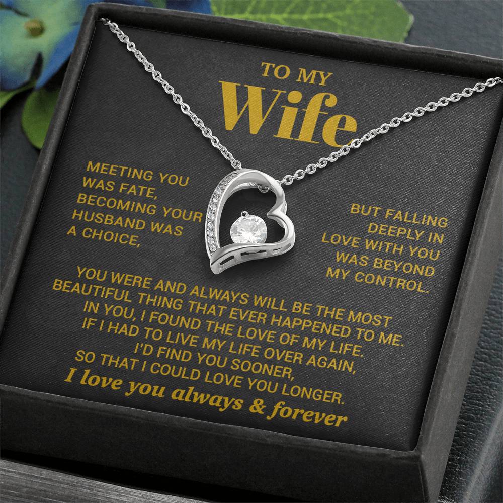 To My Wife Necklace, Christmas Gifts For Women, Anniversary Gift For Wife 7_10_Gold