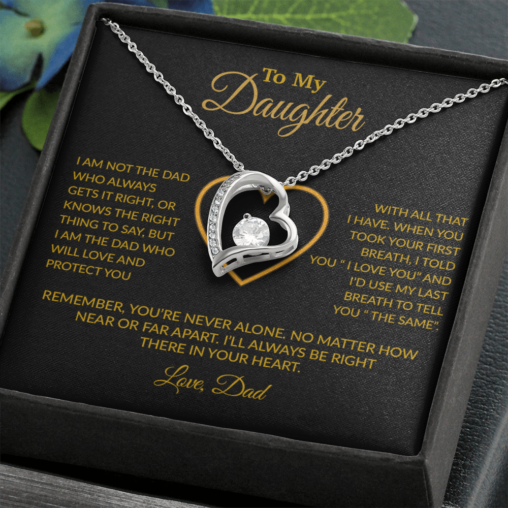 To My Daughter Necklace, Gift For Daughter From Dad, Daughter Father Necklace 14_1_Gold