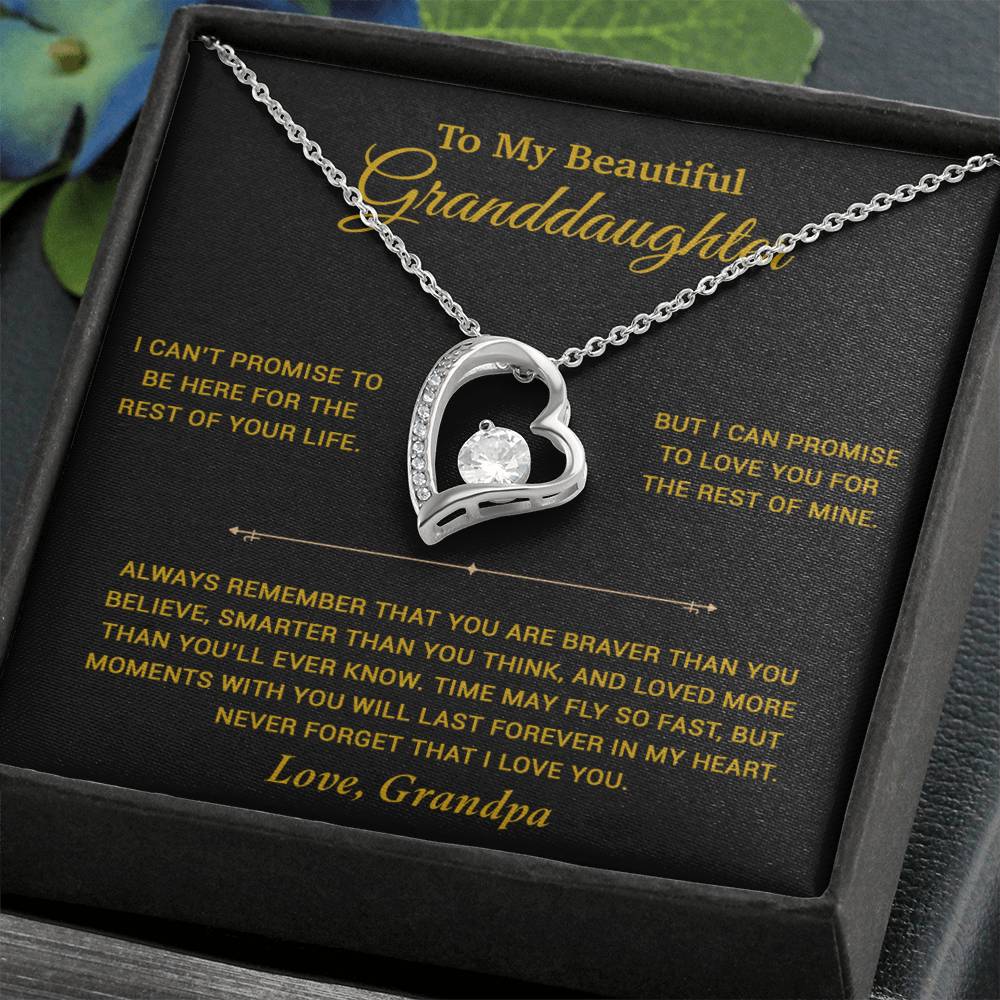 To My Granddaughter Necklace, Birthday Gift For Granddaughter, Birthday Gifts 21_7_Gold