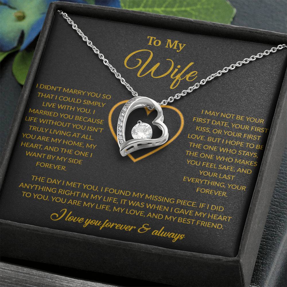 To My Wife Necklace, Gift For Wife, Anniversary Gift For Wife, Necklace For Wife 24_2_Gold