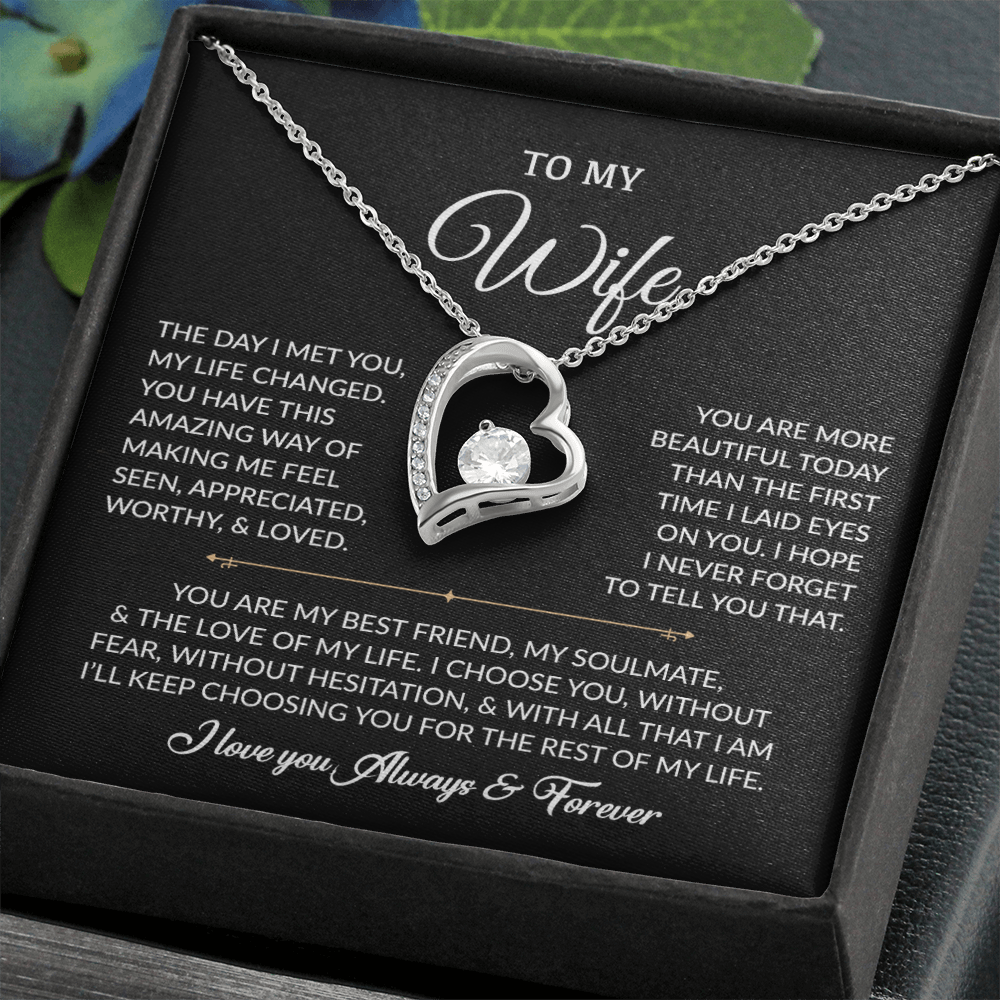 To My Wife Necklace, Gift For Wife, Anniversary Gift For Wife, Necklace For Wife