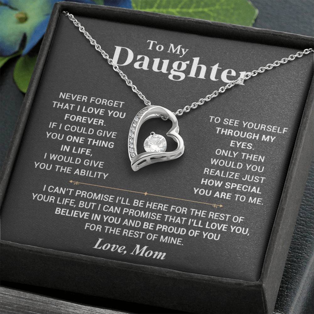 To My Daughter Necklace, Daughter Gift From Mom, Birthday Gift for Daughter44