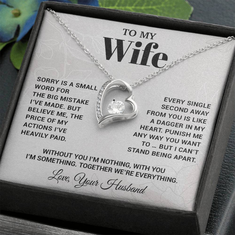 To My Wife Necklace, Christmas Gifts For Women, Anniversary Gift For Wife 15_10_White