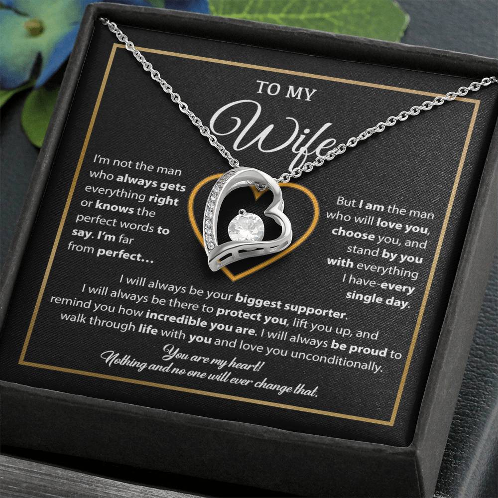 To My Wife Necklace, Gift For Wife, Anniversary Gift For Wife, Necklace For Wife 29_1_Black