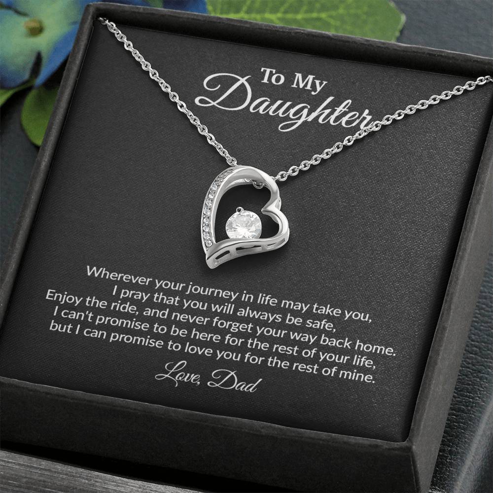 To My Daughter Necklace, Gift for Daughter from Dad, Father Daughter Necklace