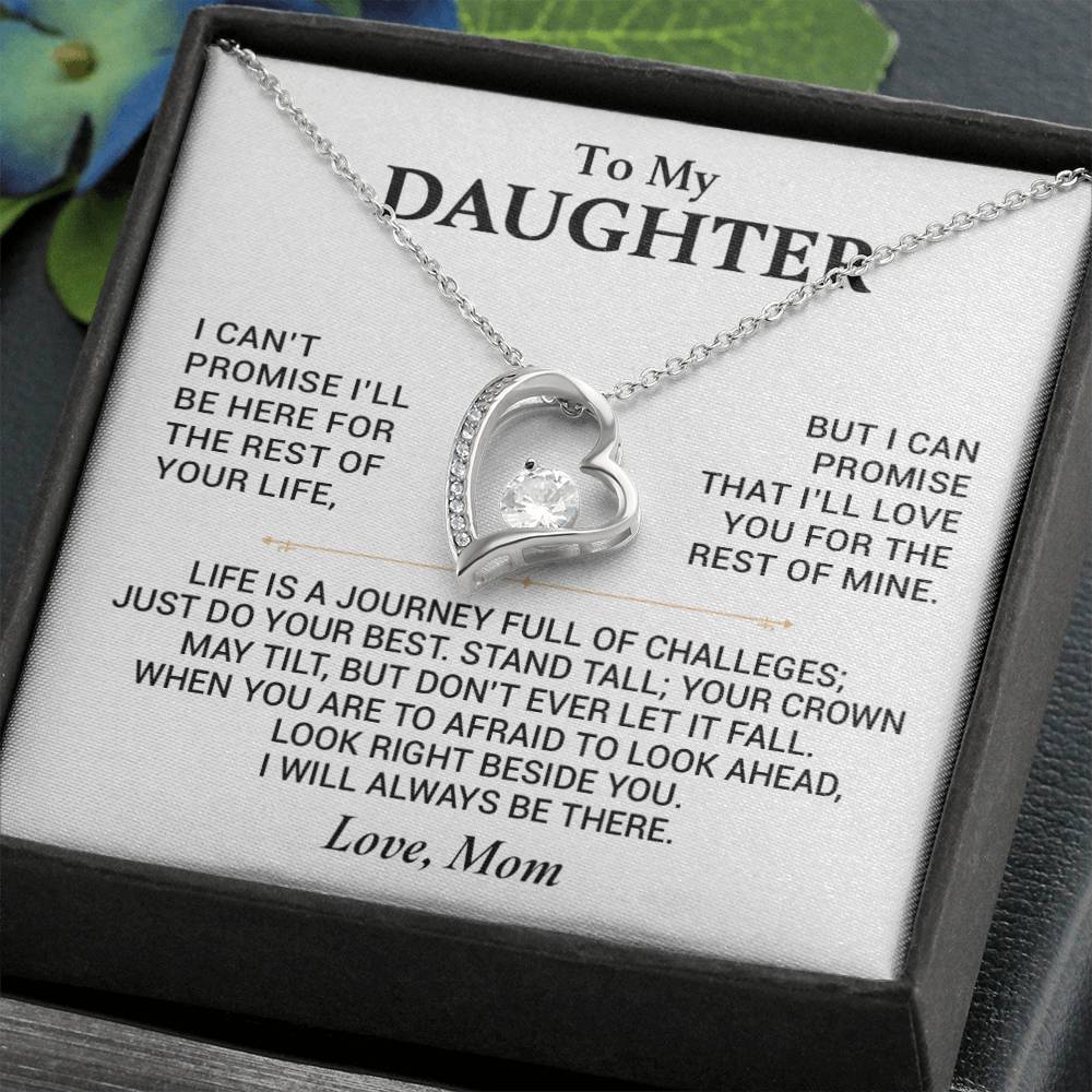 To My Daughter Necklace Love Mom, Gift for Daughter from Mom, Birthday Gifts