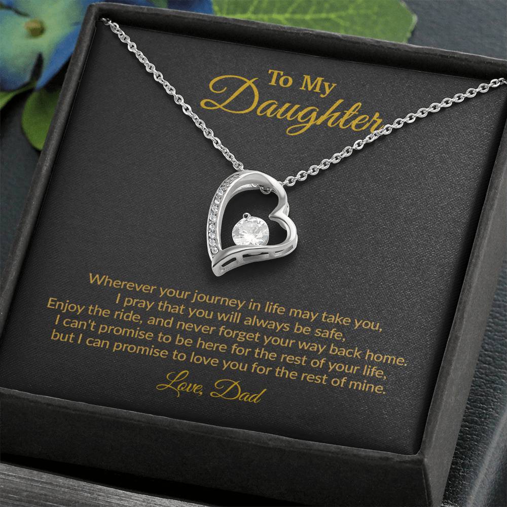 To My Daughter Necklace, Gift for Daughter from Dad, Father Daughter Necklace