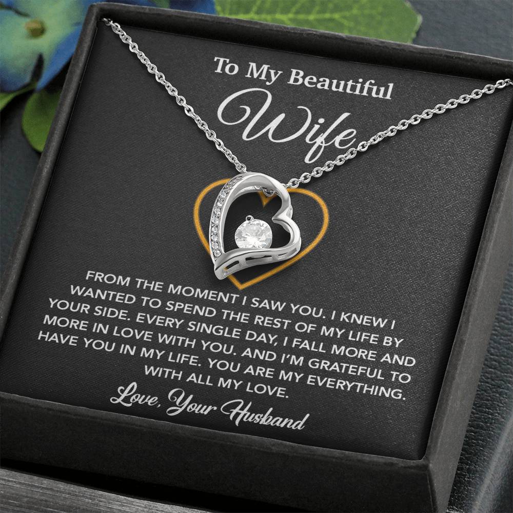To My Wife Necklace, Gift For Wife, Anniversary Gift For Wife, Necklace For Wife 27_5_Black