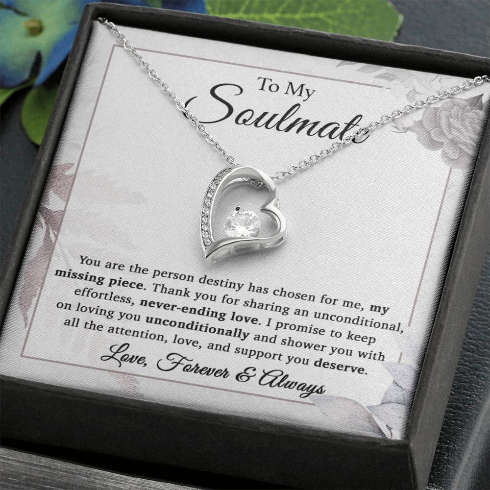 To My Soulmate Necklace Birthday Anniversary Gift for Wife Girlfriend
