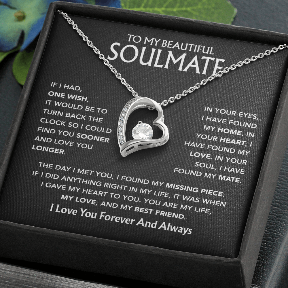 To My Soulmate Necklace, Gift For Soulmate, Anniversary Gift, Birthday Gift 3_5