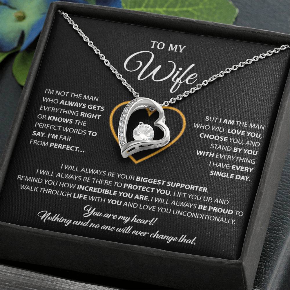 To My Wife Necklace, Gift For Wife, Anniversary Gift For Wife, Necklace For Wife 14_1_Black