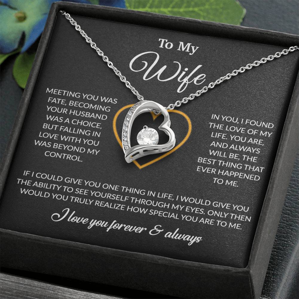 To My Wife Necklace, Gift For Wife, Anniversary Gift For Wife, Necklace For Wife 25_2_Black