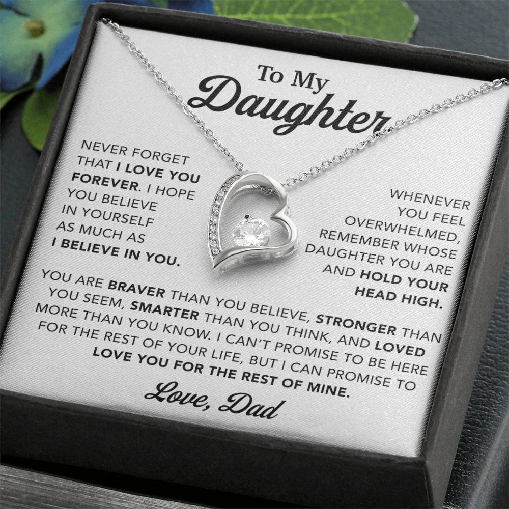To My Daughter Necklace, Gift for Daughter from Dad, Father Daughter Necklace 26_10