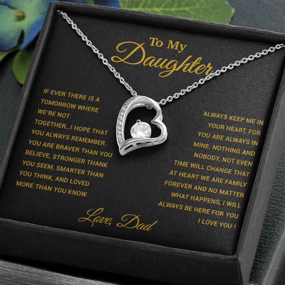 To My Daughter Necklace, Gift for Daughter from Dad, Father Daughter Necklace 26_3_Gold