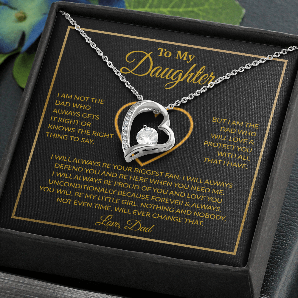 To My Daughter Necklace, Gift For Daughter From Dad, Daughter Father Necklace 6_12_Gold
