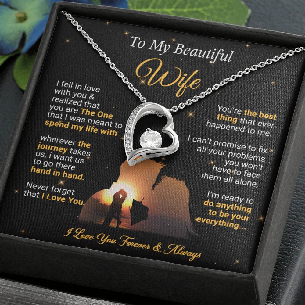 To My Wife Necklace, Gift For Wife Girlfriend From Husband, Valentines Day