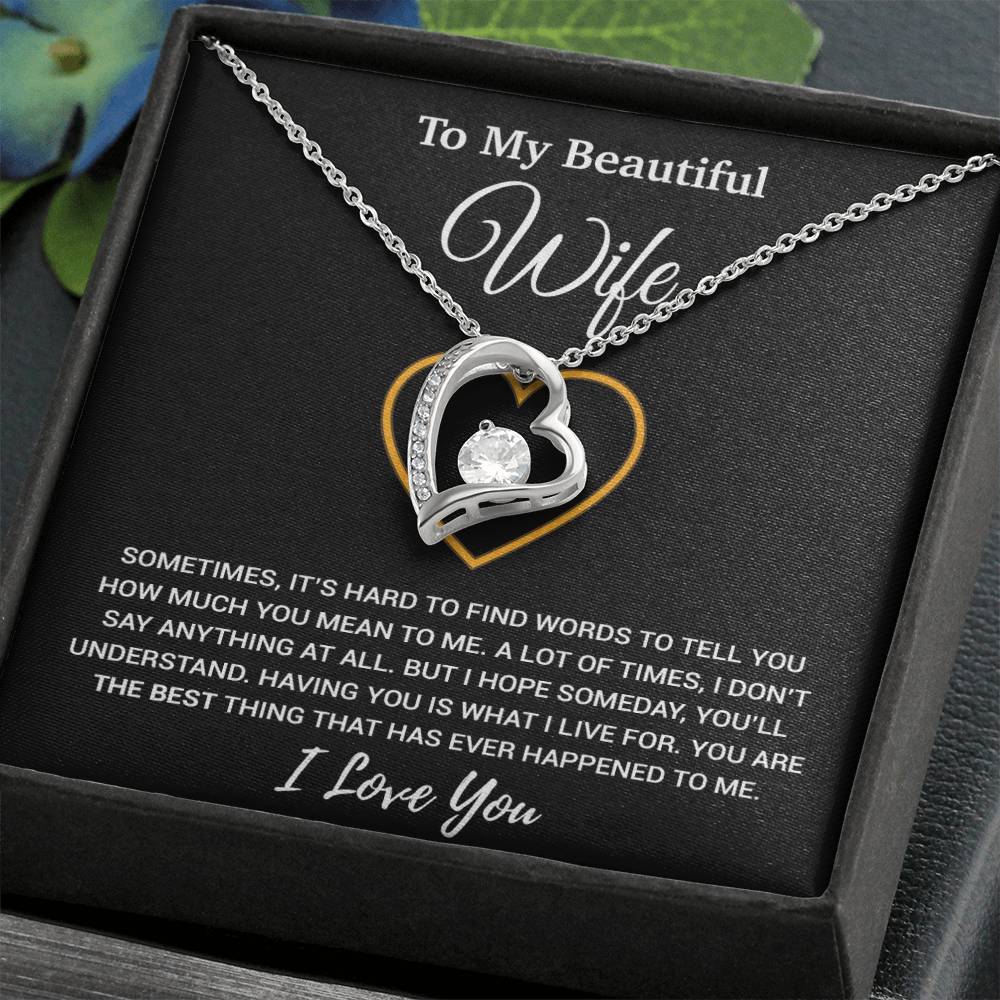 To My Wife Necklace, Christmas Gifts For Women, Anniversary Gift For Wife 21_11_Black