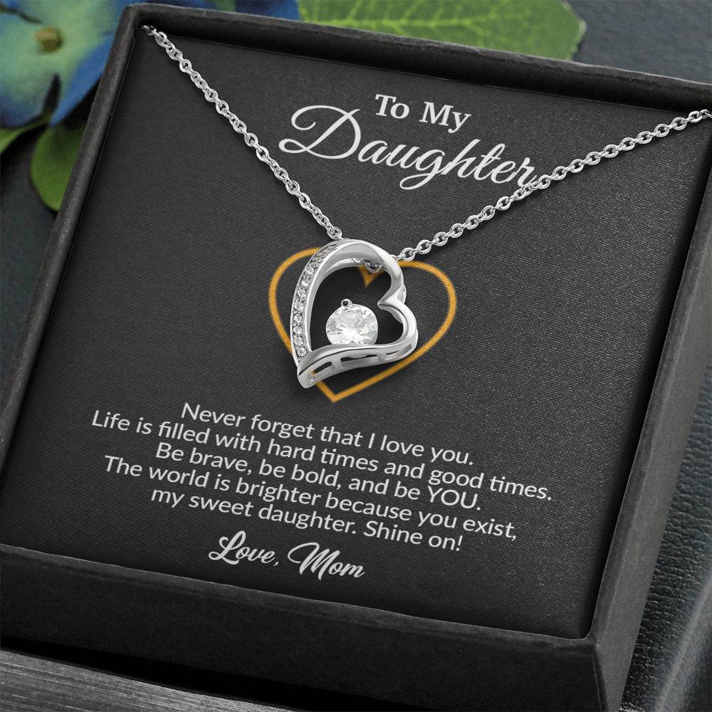 To My Daughter Necklace, Gift for Daughter from Mom, Mother Daughter Necklace
