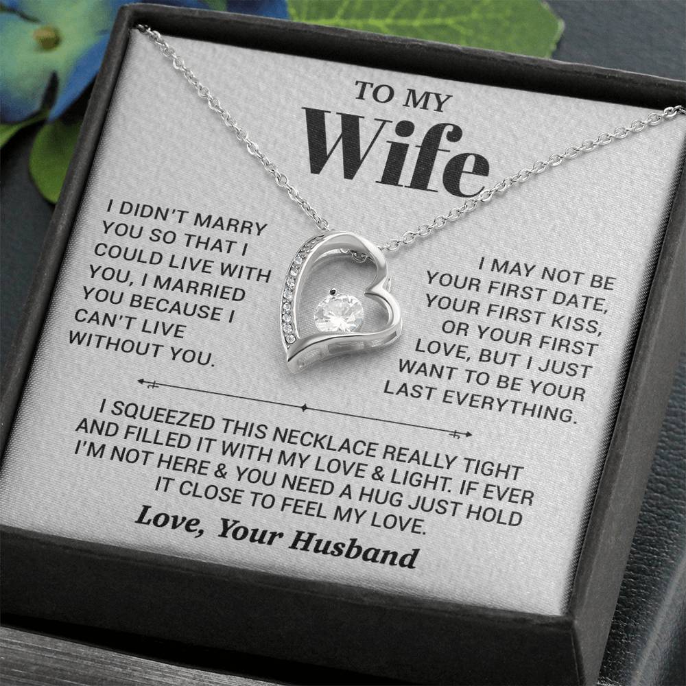 To My Wife Necklace, Christmas Gifts For Women, Anniversary Gift For Wife 27_9_White
