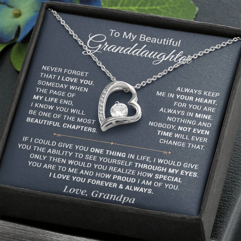 To My Granddaughter Necklace, Xmas Birthday Gift For Granddaughter From Grandpa 13_9