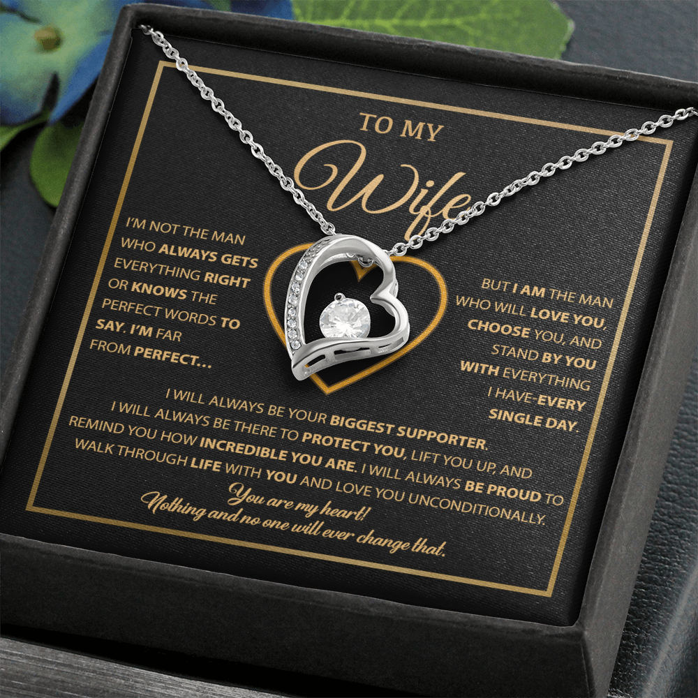 To My Wife Necklace, Gift For Wife, Anniversary Gift For Wife, Necklace For Wife 15_1_Gold