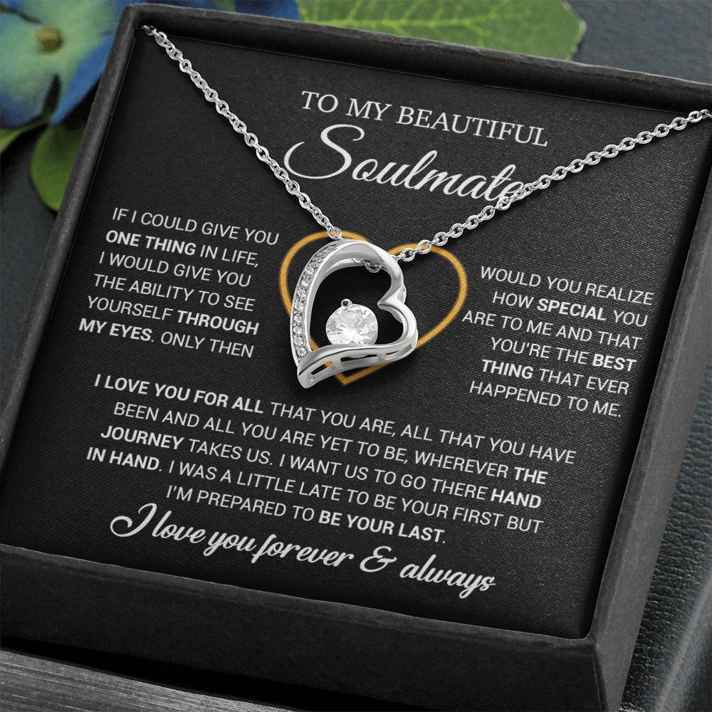 To My Soulmate Necklace, Gift For Wife From Husband, Valentiens Gift 22_12_Black