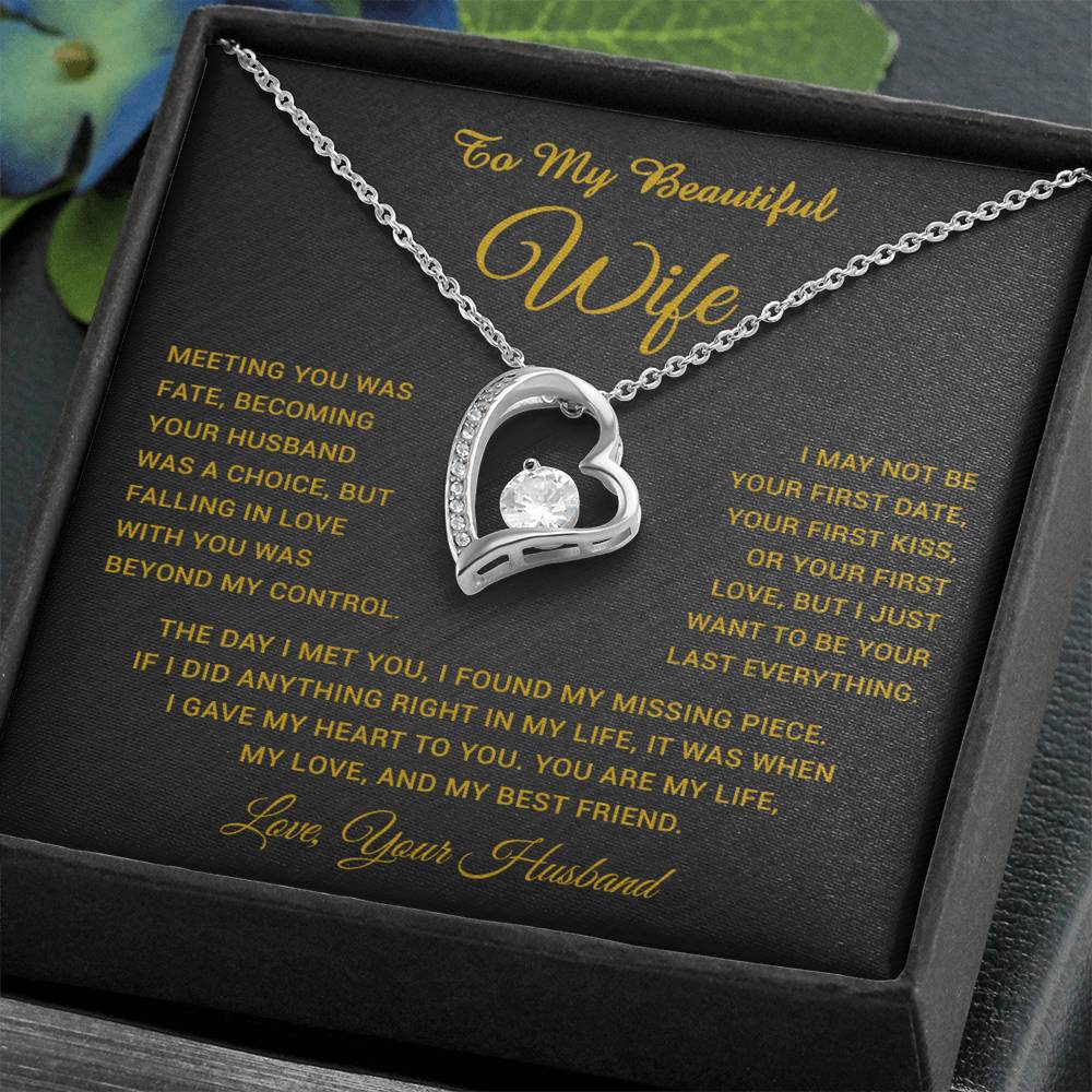 To My Wife Necklace, Gift For Wife, Anniversary Gift For Wife, Necklace For Wife 3_5_Gold