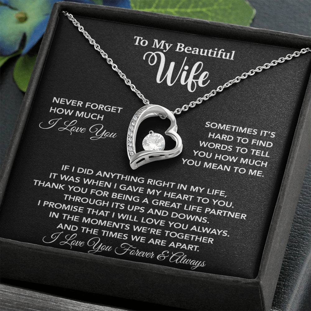 To My Wife Necklace, Christmas Gifts For Wife, Anniversary Cute Gift For Wife_Black_25_9