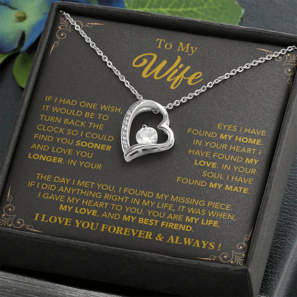 To My Wife Necklace, Gift For Wife, Anniversary Gift, Wife Birthday Gift For Her