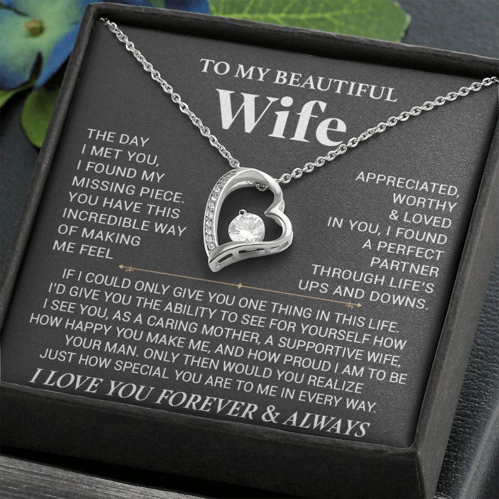 To My Wife Necklace, Anniversary Gift For Wife, Wife Birthday, Gift For Wife444