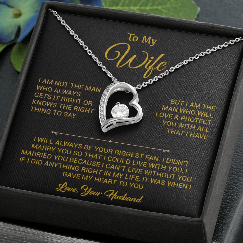 To My Wife Necklace, Gift For Wife, Anniversary Gift For Wife, Christmas Gift 3_10_Gold