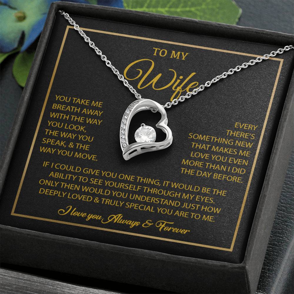 To My Wife Necklace, Gift For Wife, Anniversary Gift For Wife, Necklace For Wife 25_7_Gold