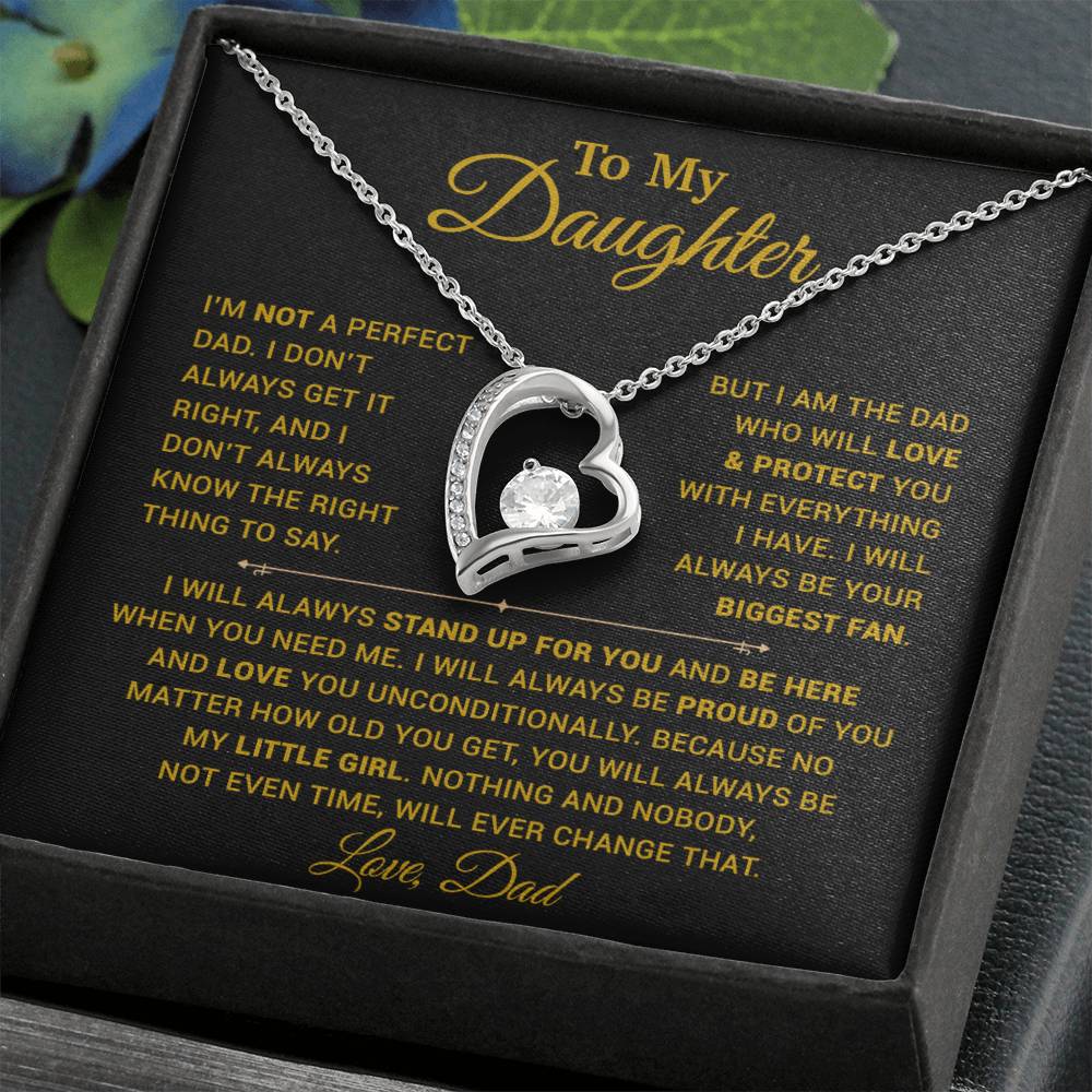 To My Daughter Necklace, Gift for Daughter from Dad, Father Daughter Necklace 28_11_Gold